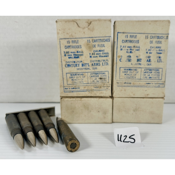 AMMO: 60X 8 MM MAUSER - MILITARY FMJ - ON CLIPS