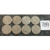 Image 1 : LOT OF 8 - 1968 CDN 25 CENT COINS