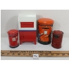 Image 1 : LOT OF 4 - TIN & PLASTIC COIN BANKS - INCL CANADA POST & POST OFFICE, ETC.