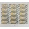 LOT OF 15 - 1973 CDN $1 BANKNOTES