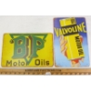 LOT OF 2 - BP & VALVOLINE MOTOR OIL SST SIGNS