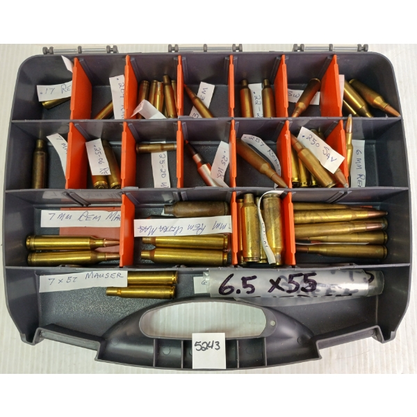 AMMO / BRASS: 55X MISC. RIFLE RNDS