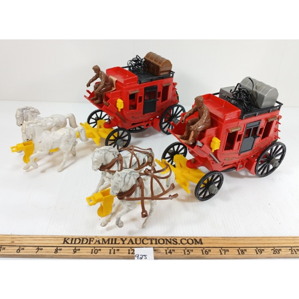 LOT OF 2 - DAVY CROCKETT STAGE COACHES W/ ACCESS