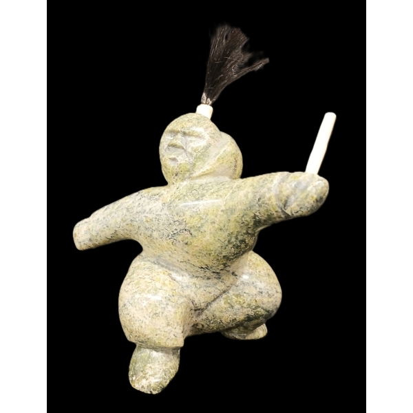 DANCER BY UNKNOWN ARTIST - ANTLER, HAIR & STONE