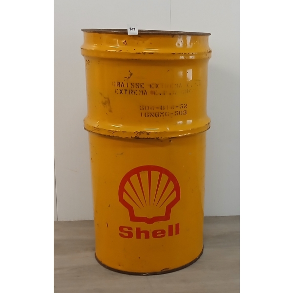 SHELL OIL 60 LITRE BARREL CAN 