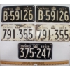 Image 1 : LOT OF 9 - 1957-1961 ONTARIO LICENCE PLATES