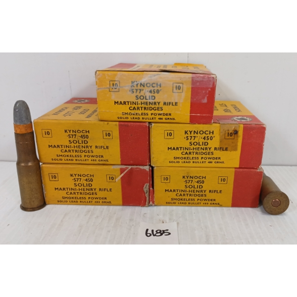 AMMO: 50X KYNOCH .577/.450 SOLID - 480GR