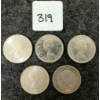 Image 2 : LOT OF 4 - 1962 CDN 25 CENT COINS 