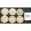 Image 1 : LOT OF 6 - 1940-1965 CDN 25 CENT COINS