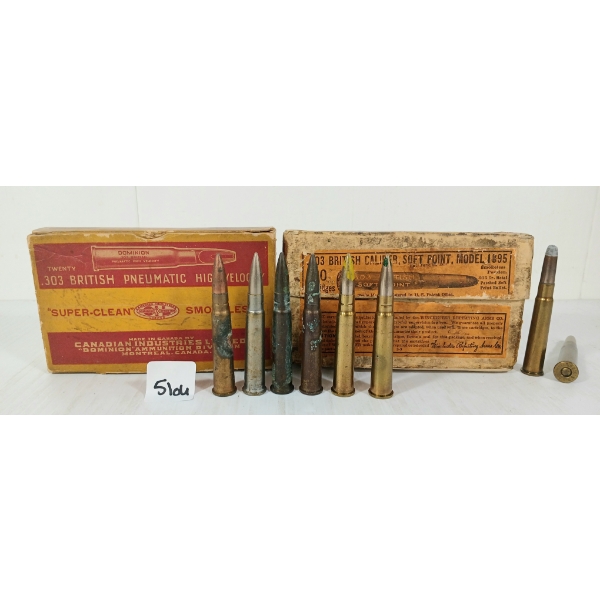 AMMO: 26X MIXED .303 - 180 & 215GR - SP - INCL COLLECTABLE BOXES