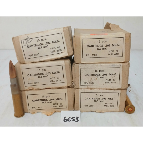 AMMO: APPROX 90X CENTURY ARMS .303MK8Z