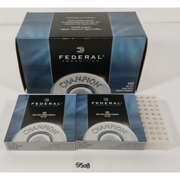 PRIMERS: APPROX 1000X FEDERAL NO. 210 SMALL RIFLE PRIMERS