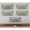 Image 2 : LOT OF 5 - 1973 CDN $1 BANKNOTES