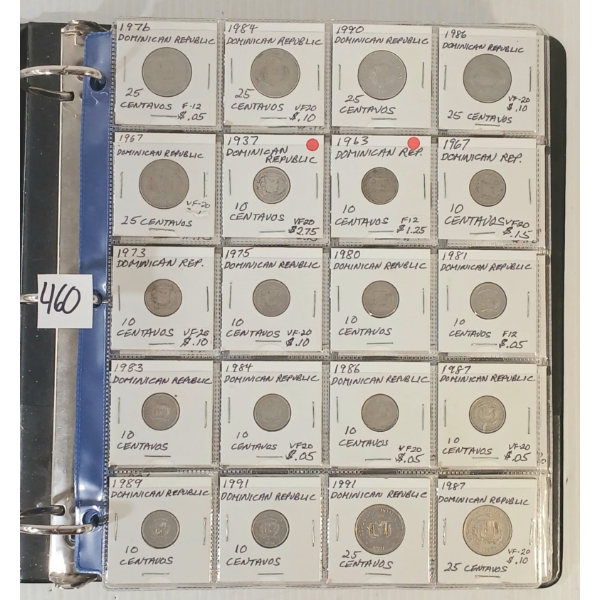 WORLD COINS BINDER - INCL DENMARK - ECUADOR