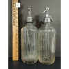Image 2 : LOT OF 2 - COHN BROTHER'S & BOOKALLIL - CLEAR PALL MALL ACID-ETCHED - SELTZER BOTTLES
