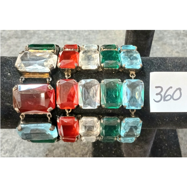 LOT OF 2 - COLOURFUL STONE BRACELETS
