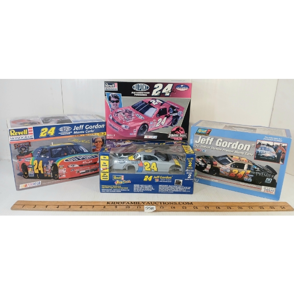 LOT OF 4 - REVELL NASCAR JEFF GORDON #24 MODEL KITS