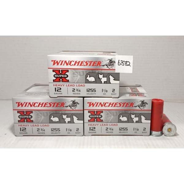 AMMO: 75X WINCHESTER SUPER X 12GA - 2 3/4IN - #2 SHOT