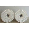 Image 2 : LOT OF 2 - PORCELAIN SCALLOPED LIGHT SHADES