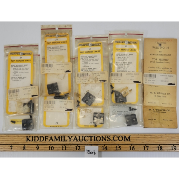 LOT OF 10 - SCOPE BASES - INCL WEAVER