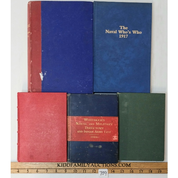 LOT OF 5 - "THE ARMY LISTS OF HUDSON'S HORSE", "THE NAVAL WHO'S WHO", "MONTHLY ARMY LIST", ETC