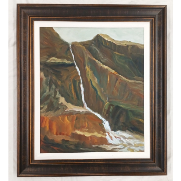 "GROS MORNE NATIONAL PARK, NEWFOUNDLAND" BY LUELLA THOMSON (1934 - 2025) - FRAMED OIL ON CANVAS