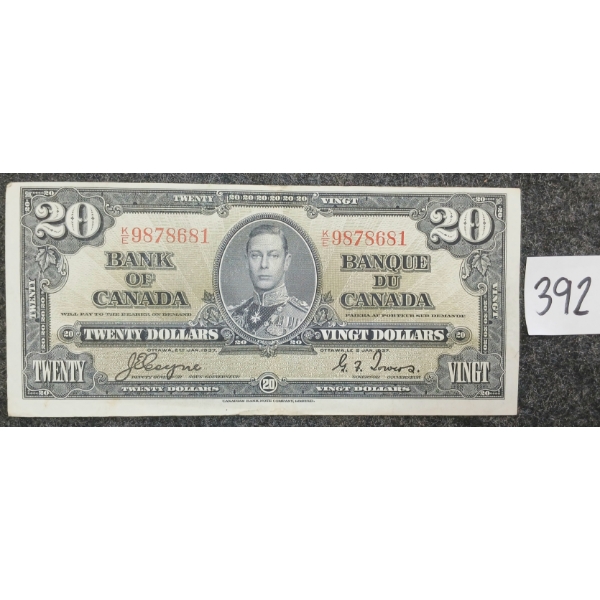 1937 CDN $20 BANKNOTE