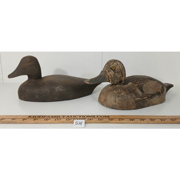LOT OF 2 - GOLDEN EYED DECOY DUCKS