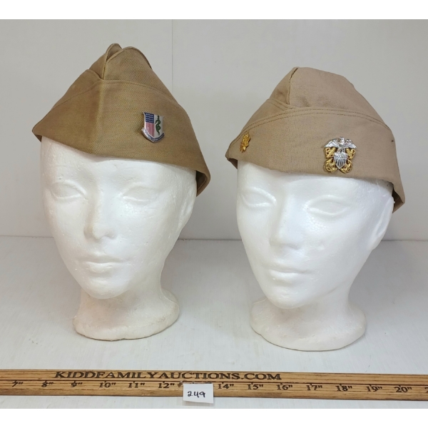 LOT OF 2 - US NAVY & MEDICAL CORP FIELD CAPS