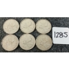 Image 1 : LOT OF 6 - 1968 CDN 25 CENT COINS