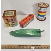 Image 3 : LOT OF 4 - VINTAGE TOYS - INCL HORNBY WIND-UP BOAT, SOUTHER PACIFIC LOCOMOTIVE ETC.