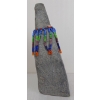 Image 4 : BEADED FIGURE - SIGNED - STONE & BEADS