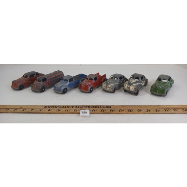 LOT OF 7 - LONDON TOY DIECAST CARS - INCL OIL TANKER, PICKUP TRUCK, ETC. 