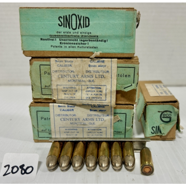AMMO: 64X GECO 9 MM STEYR - FMJ - ON CLIPS