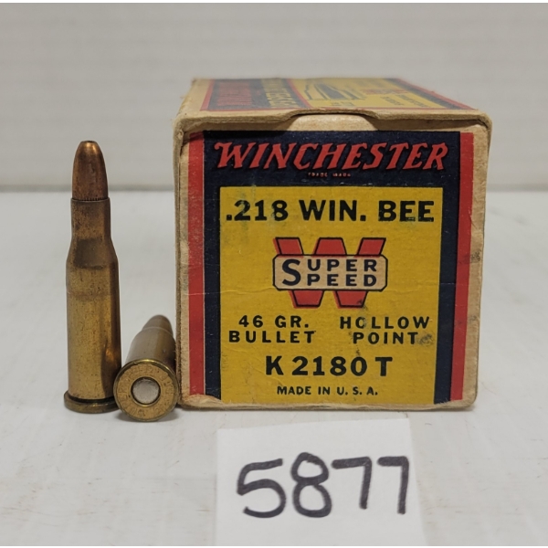 AMMO: 50X WINCHESTER .218 BEE 46 GR. HP