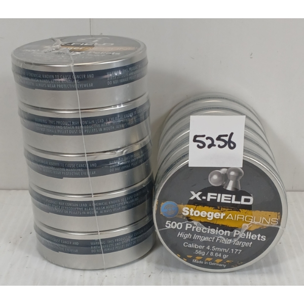 PELLETS: 5000X X-FIELD STOEGER .177 - 56GR - FACTORY SEALED