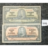 Image 1 : LOT OF 2 - 1937 CDN $2 & 20 BANKNOTES