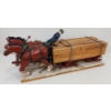 Image 1 : FOLK ART LOG HAULING WAGON W/ HORSES