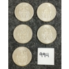 Image 1 : LOT OF 5 - 1961 CDN 50 CENT SILVER COINS