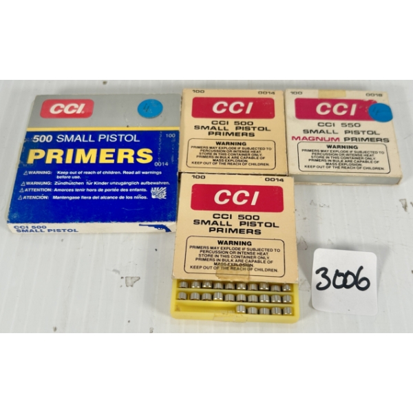 PRIMERS: 335X SMALL PISTOL STANDARD & MAGNUM 