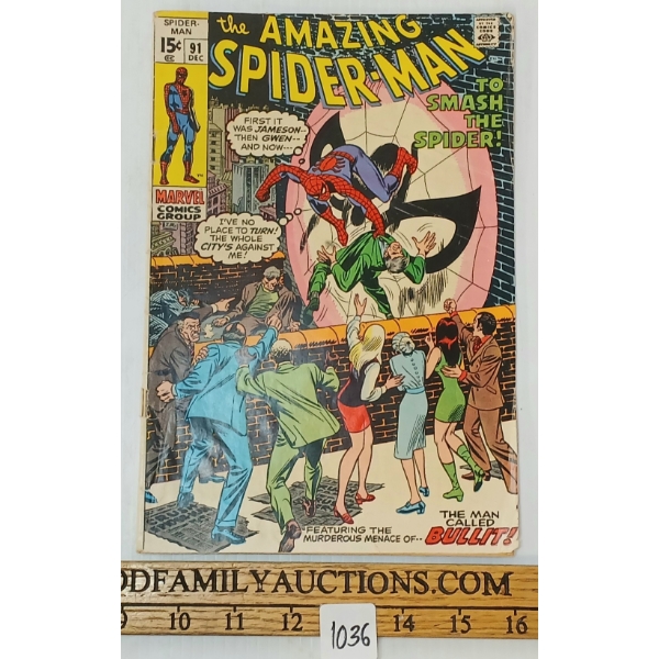 MARVEL COMICS "THE AMAZING SPIDER-MAN" NO. 91 COMIC BOOK
