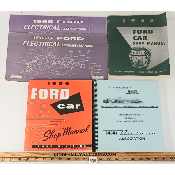LOT OF 5 - 1954-1956 FORD SHOP MANUALS