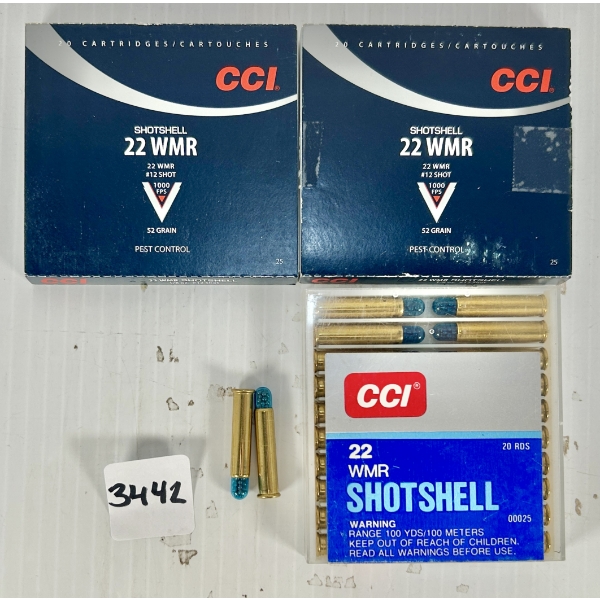 AMMO: 60X CCI .22 WMR BIRDSHOT