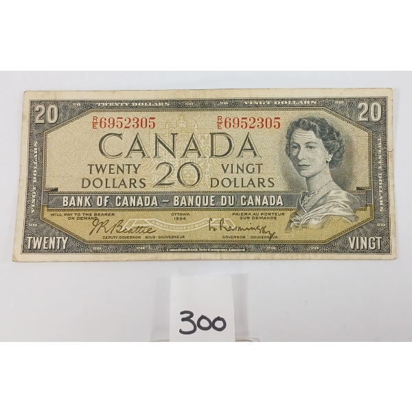 1954 CDN $20 BANKNOTE