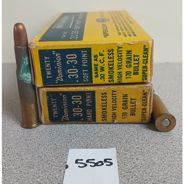 AMMO: 40X DOMINON .30-30 WIN - 170GR - SP & HP