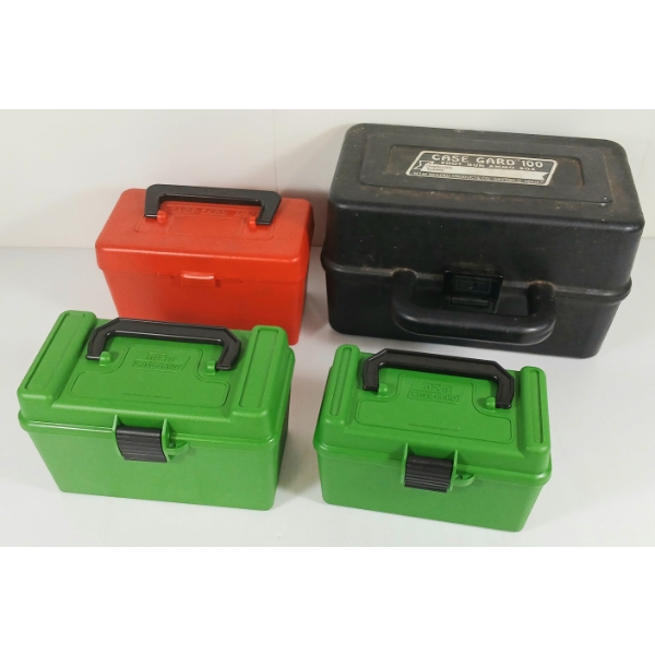 LOT OF 4 - MTM CARTRIDGE & SHOTSHELL BOXES