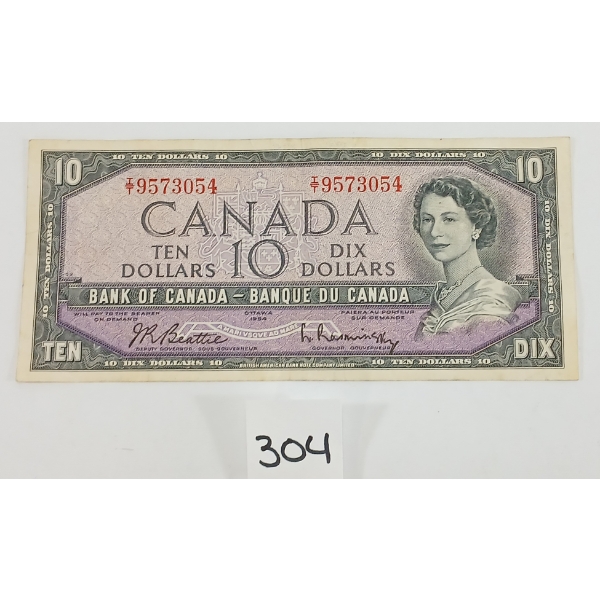 1954 CDN $10 BANKNOTE