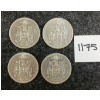 Image 2 : LOT OF 4 - 1959 CDN 50 CENT SILVER COINS