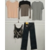 Image 2 : LOT OF 5 - WOMEN'S T-SHIRTS, LONG-SLEEVED TOP & JEANS - MFG INSIGHT, PENFIELD & WESC