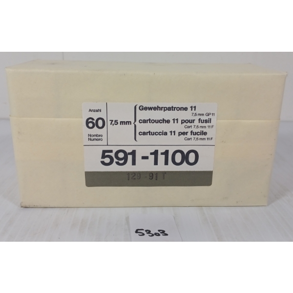 AMMO: QTY OF 7.5XSS SWISS - SEALED